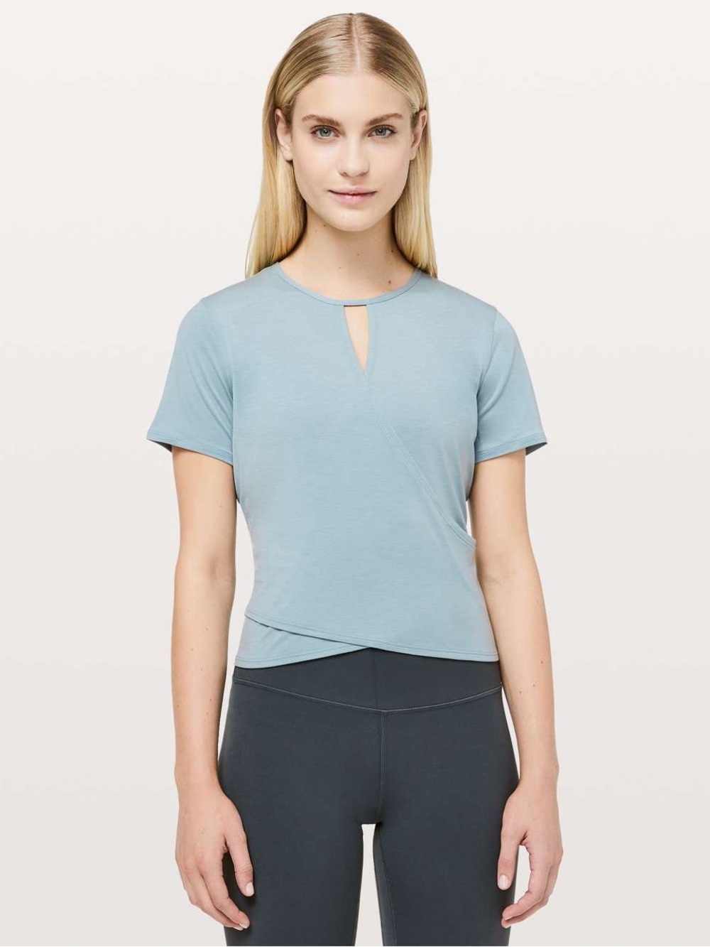 Lululemon Round Trip Short Sleeve Top in Blue Cast size 8